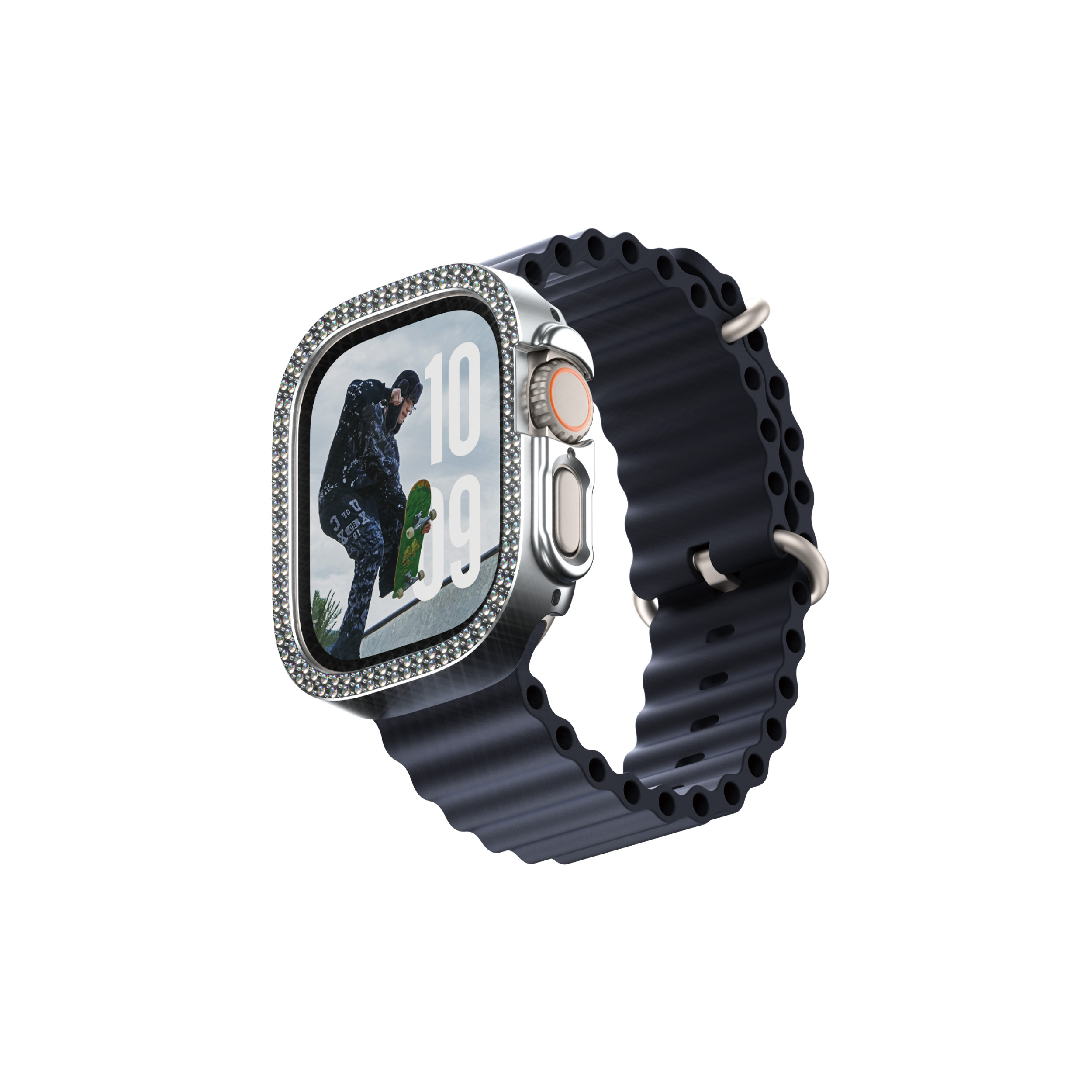 PanzerGlass SAFE Bling Bumper Silver Apple Watch Ultra 2