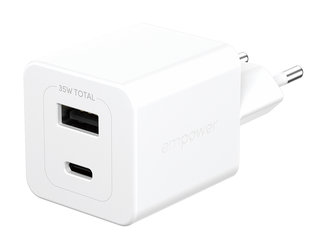 PanzerGlass empower Turbo 35W Charger incl. USB-C + USB-A/EU Plug/whit