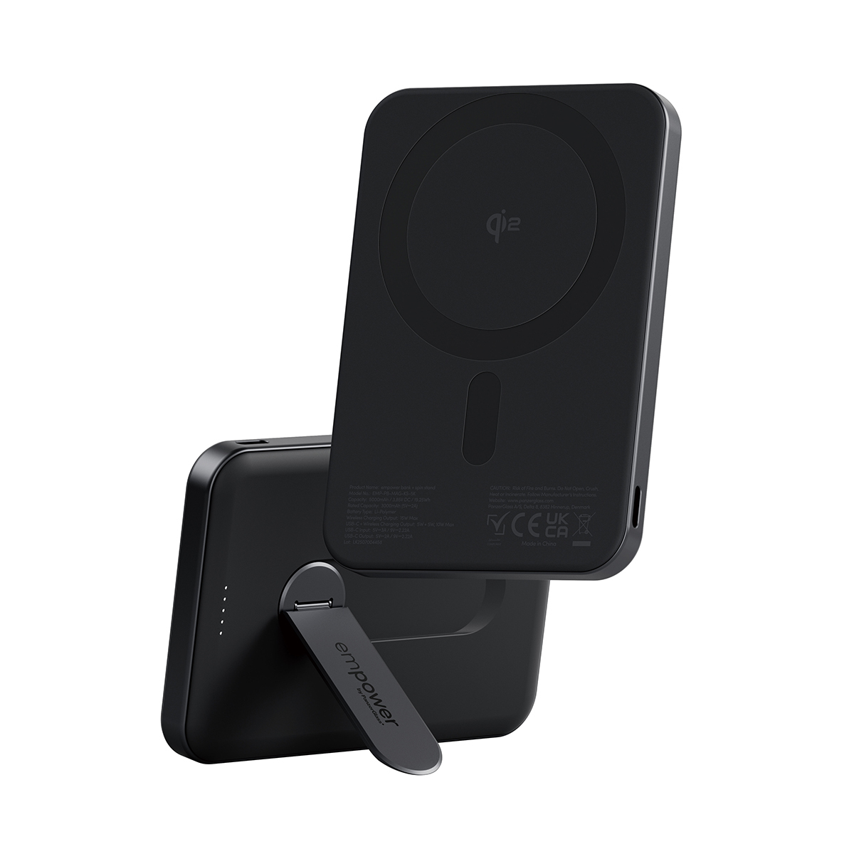 PanzerGlass empower Powerbank w. Spin Stand 5000mAh Space Black (EM23165)