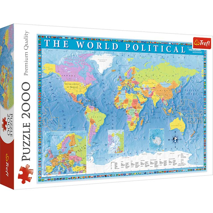 Trefl The World Political 2000 Teile Puzzle Trefl-27099