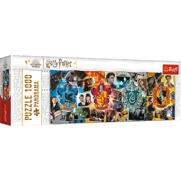 Trefl Panoramic Puzzle - Four Houses of Hogwart - Harry Potter 1000 Teile Puzzle Trefl-29051