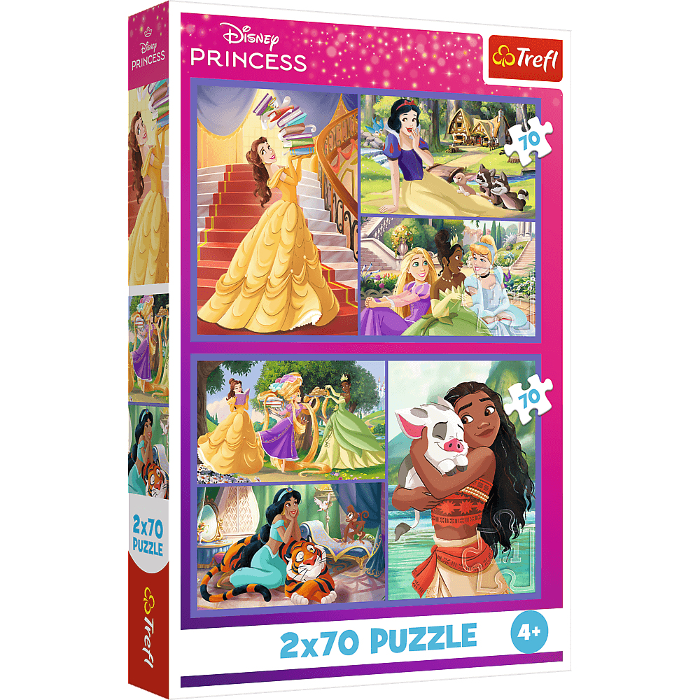 Trefl 2 Puzzles - Märchentage - Disney Princess 70 Teile Puzzle Trefl-34440