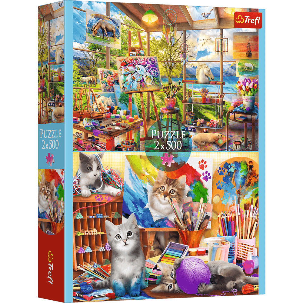 Trefl 2 Puzzles - The Art of Painting 500 Teile Puzzle Trefl-37530