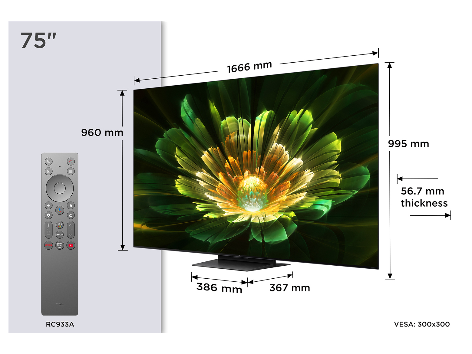 75C79K 189 cm (75") QD-Mini LED-TV brushed metal