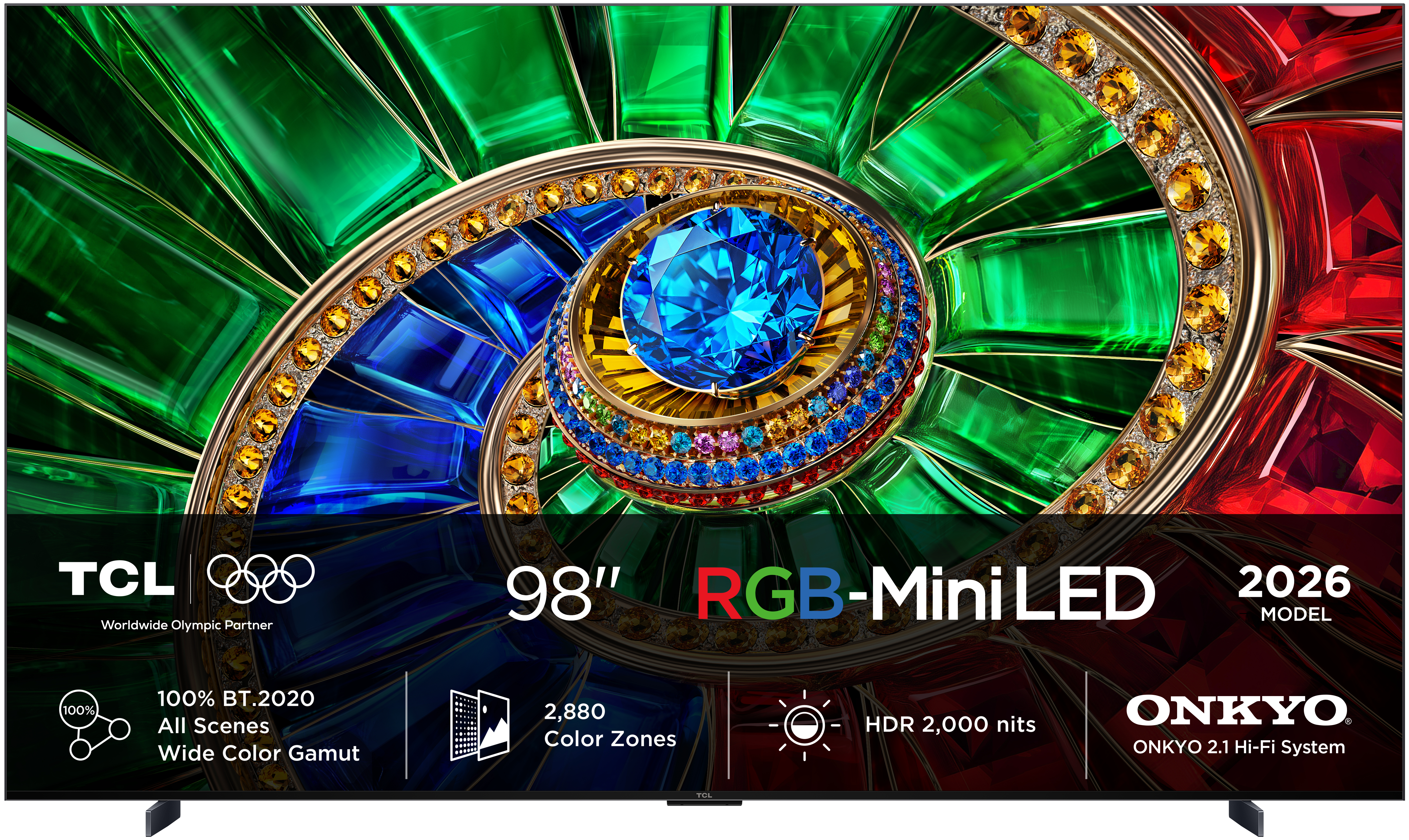 98RM7L 248 cm (98") RGB-Mini LED TV, 4K Ultra HD, Smart-TV, 120 Hz, DVB-T2/DVB-C/DVB-S2, Sprachsteuerung