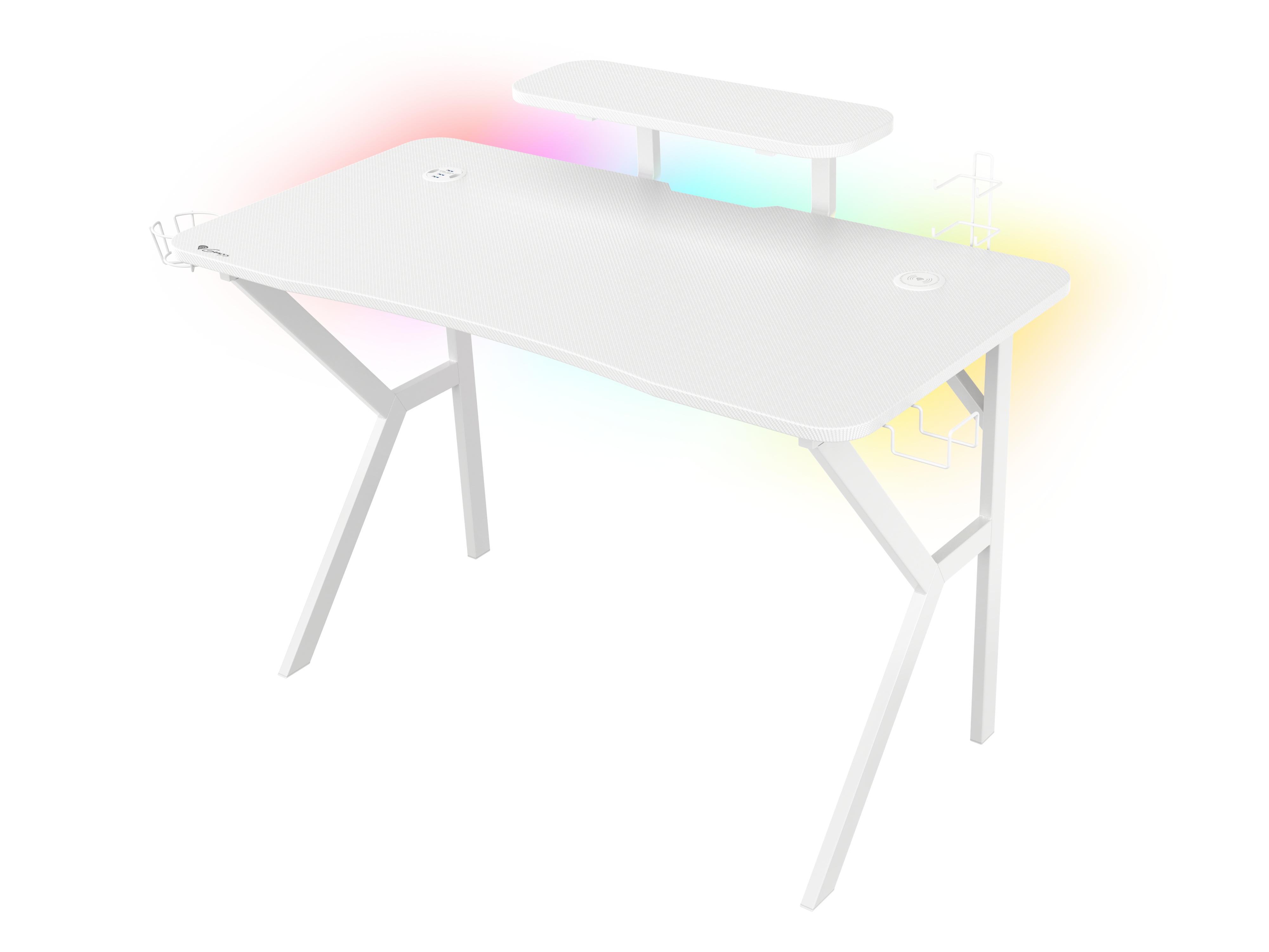 Holm 320 RGB Gaming Desk weiß