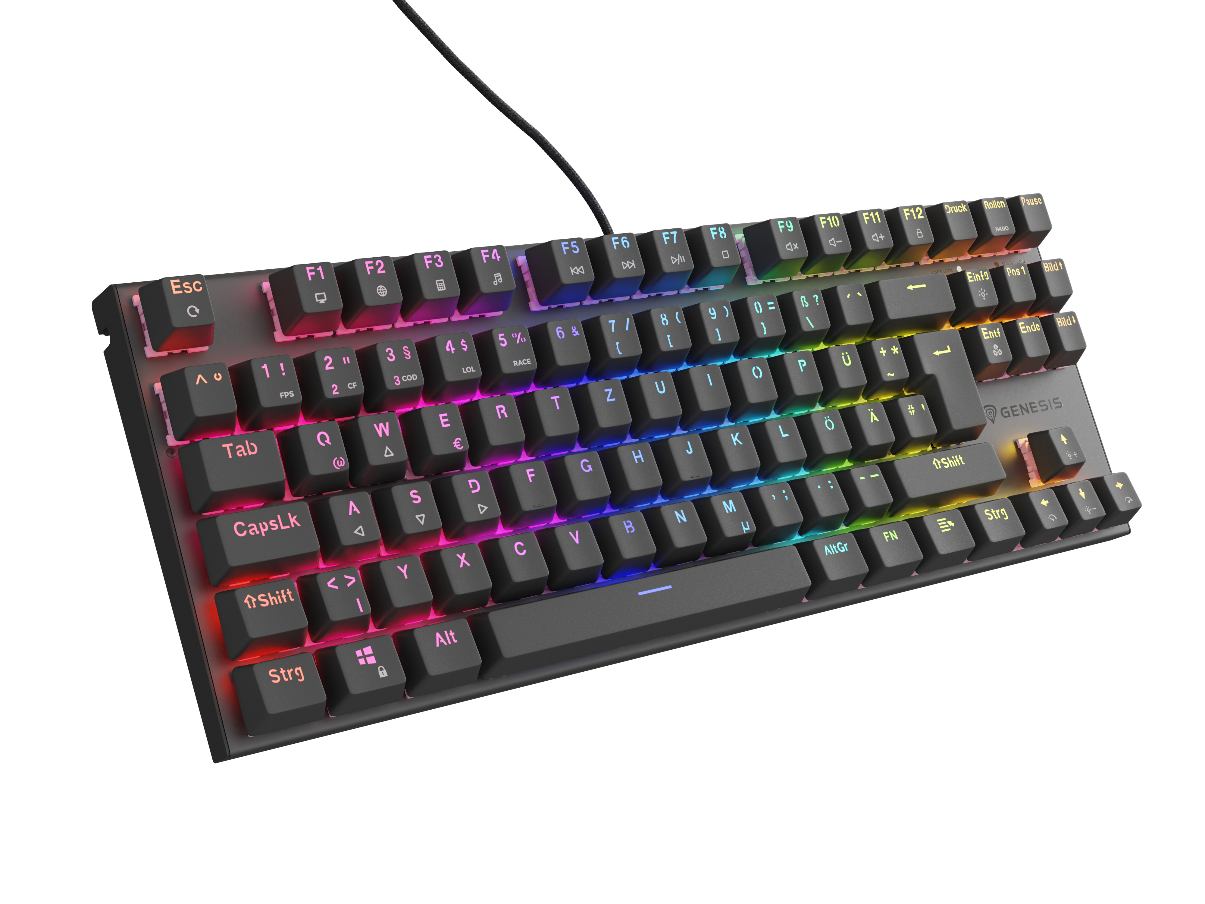 GENESIS Thor 303 TKL kabelgebundene Gaming Tastatur - QWERTZ DE - schwarz