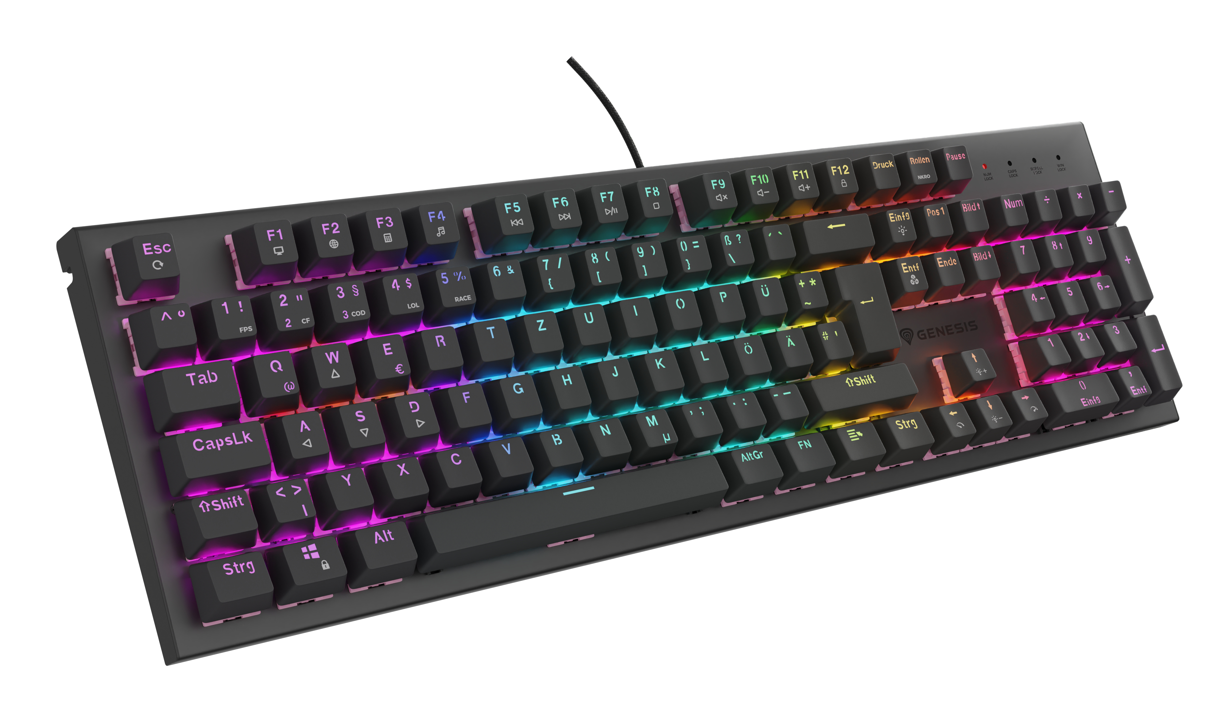 GENESIS Thor 303 TKL kabelgebundene Gaming Tastatur - QWERTZ DE - schwarz