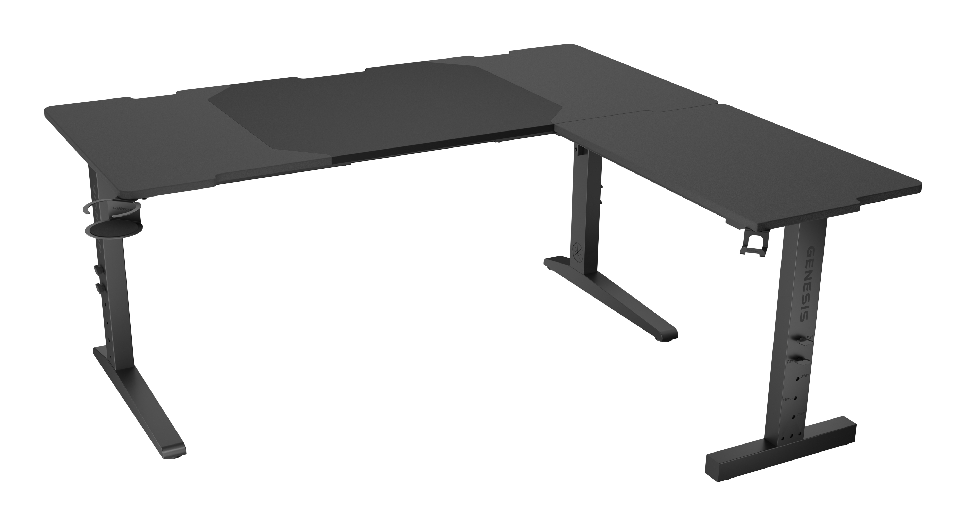 Genesis Gaming (Eck)Tisch HOLM CORNER Modular 160 schwarz (NDS-2295)