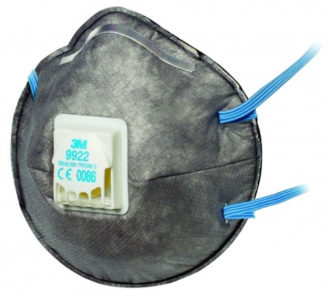 Atemschutzmaske 3M Cool Flow™ 9922, Typ FFP2, 94 % Partikelfilterung, geruchshemmend, mit Ventil, grau, 2 Stück
