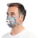 Atemschutzmaske 3M Cool Flow™ 9922, Typ FFP2, 94 % Partikelfilterung, geruchshemmend, mit Ventil, grau, 2 Stück