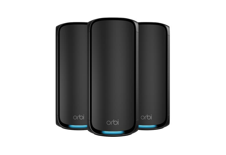 NETGEAR ORBI 970 MESH-WIFI-7-SET OF 3 QUAD-BAND-MESH BLACK (RBE973SB-100EUS)
