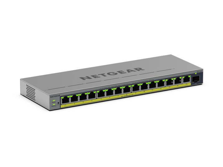 Netgear Easy Smart GS116EP - Switch - L3 - Smart - 1 x 10/100/1000 + 15 x 10/100/1000 (PoE+) (GS116EP-100EUS)