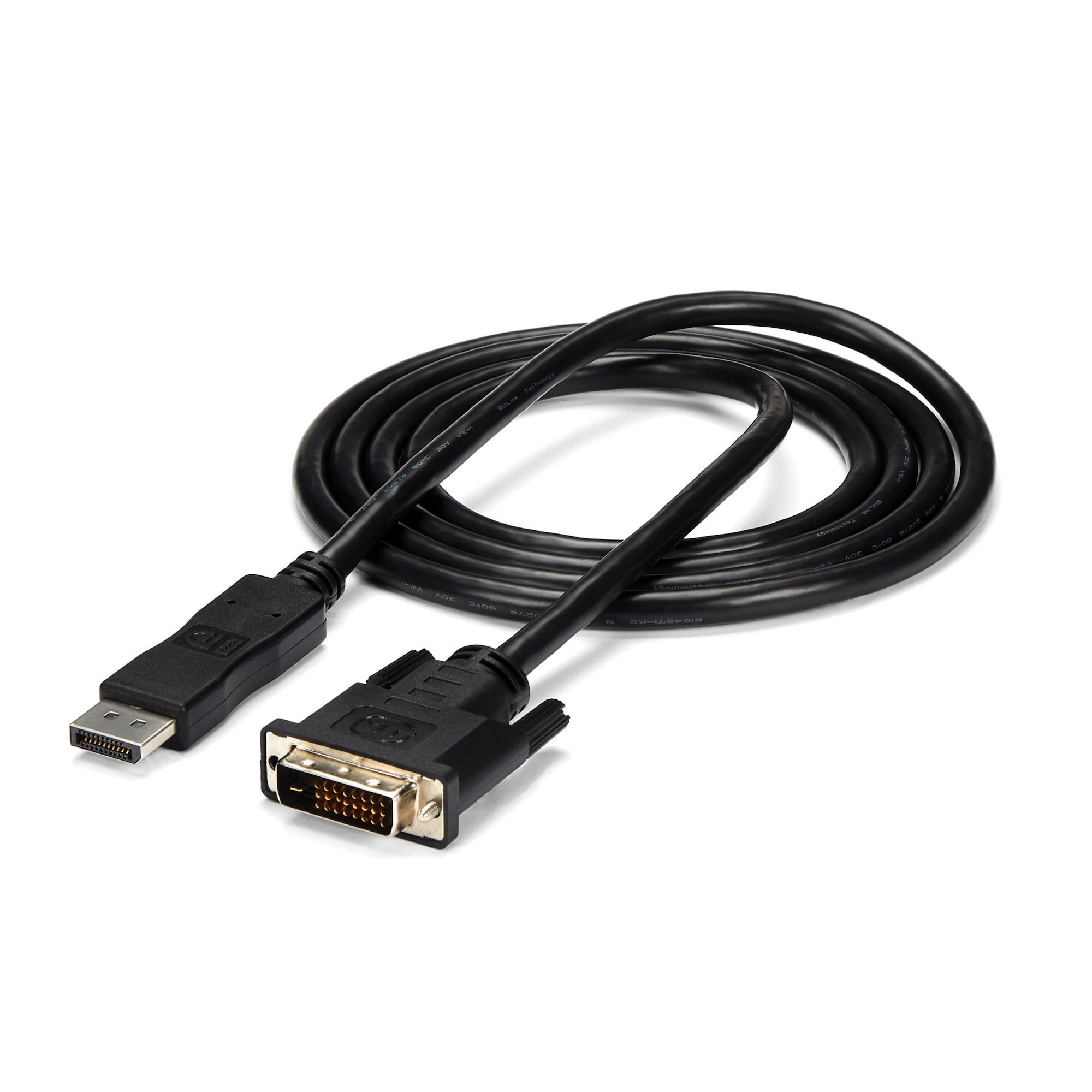 StarTech.com DisplayPort auf DVI Kabel - DP zu DVI Video Konverter St/St - DisplayPort-Kabel - DisplayPort (M) - DVI-D (M) - 1,8m - Schwarz (DP2DVIMM6)