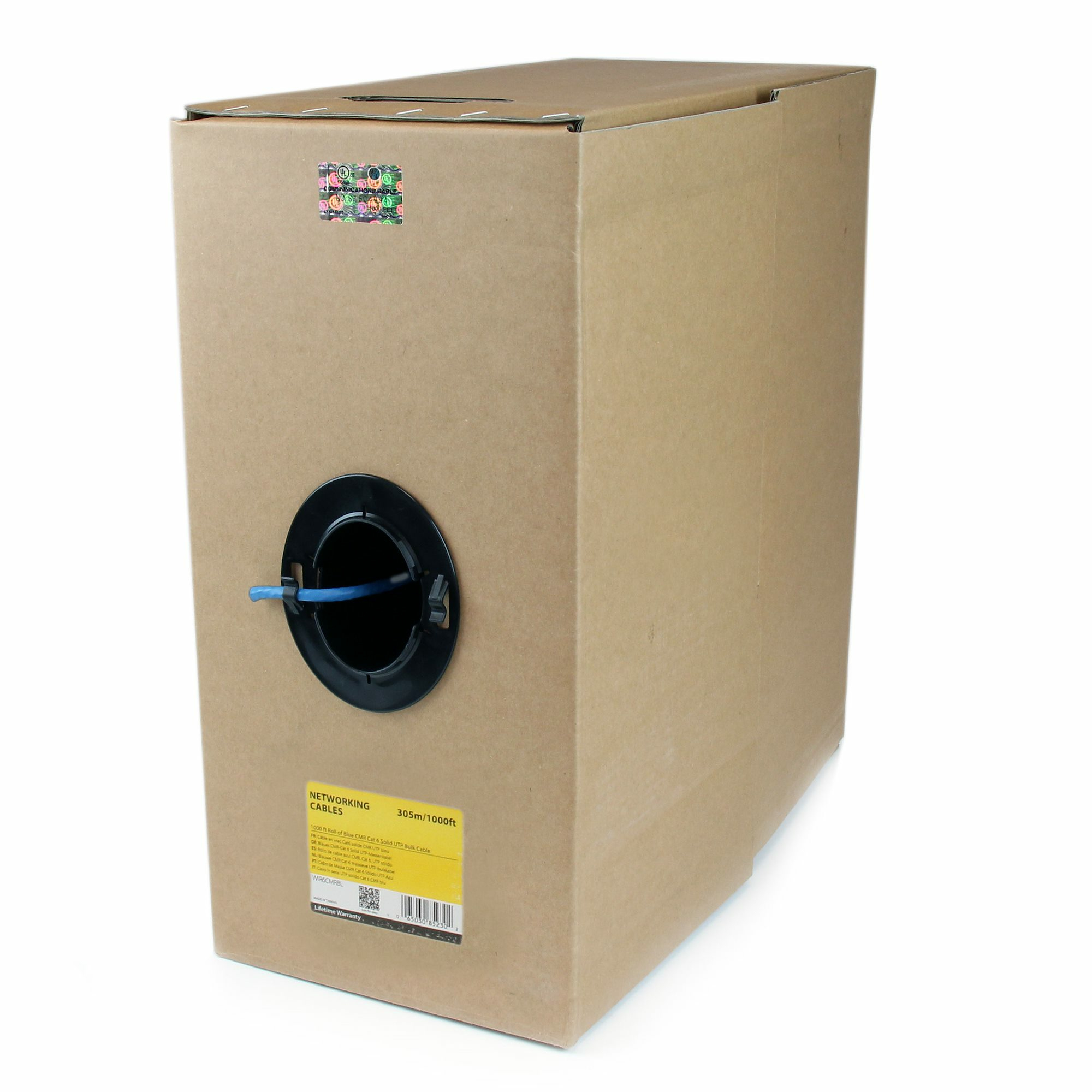 StarTech.com Rolle Cat6 UTP Netzwerkkabel - Cat 6 CMR Verlegekabel - Bulkkabel - 304,9m - UTP - CAT 6 - Solid - Blau (WIR6CMRBL)