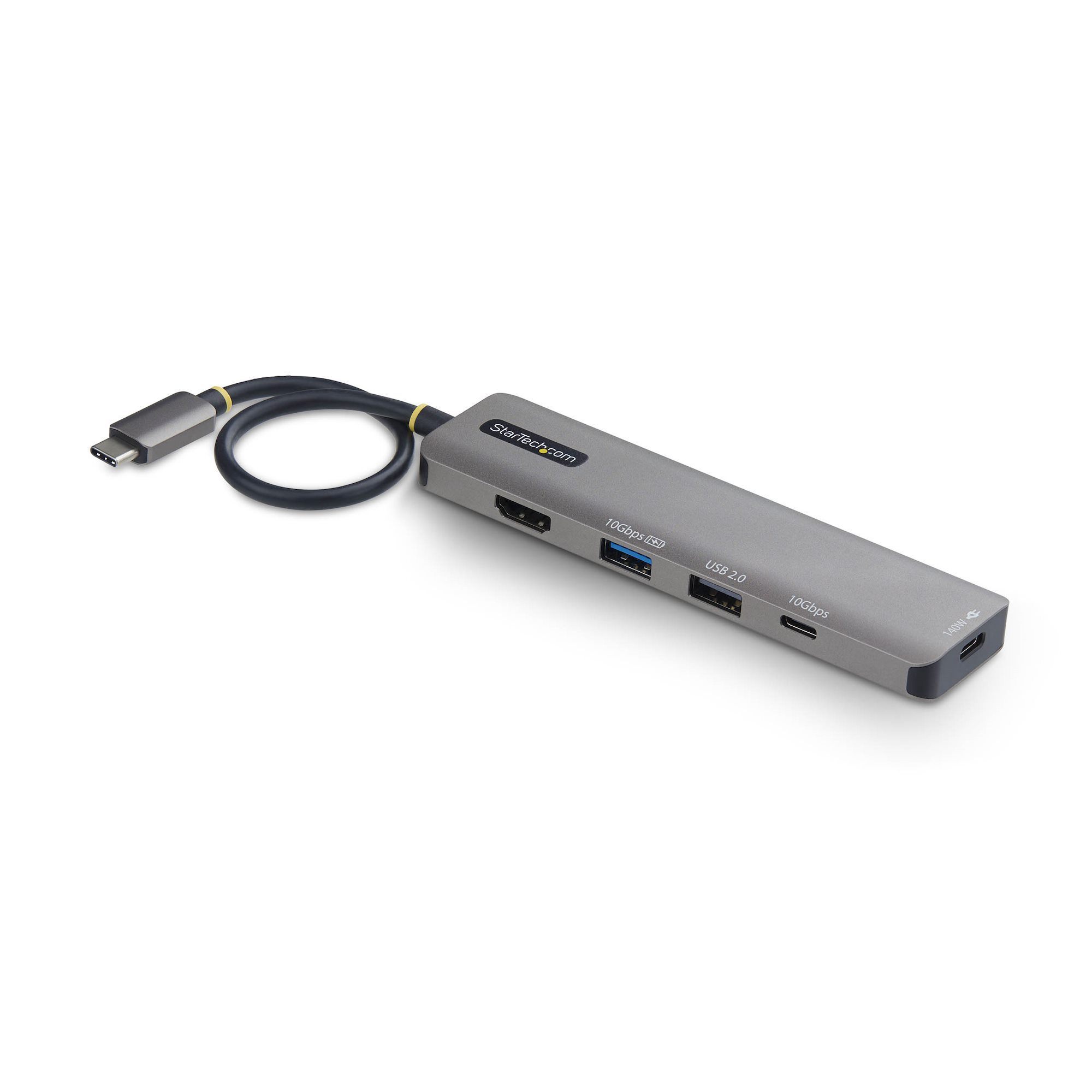 Startech USB-C Multiport Adapter 4K 60Hz HDMI 140W PD 10Gbps Hub Grau (164B-USBC-MULTIPORT)