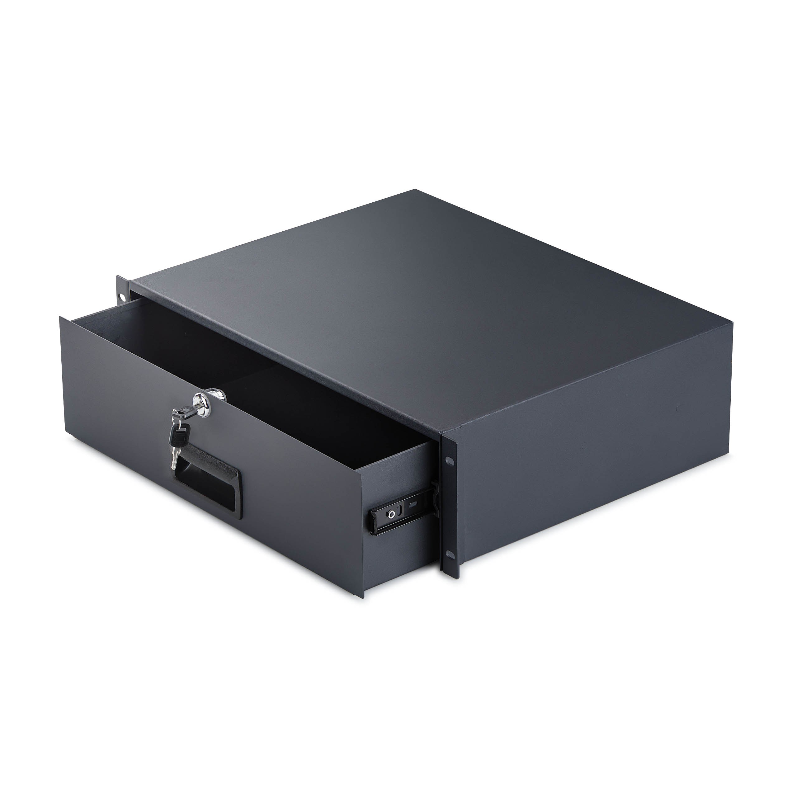STARTECH.COM 3U Steel Lockable 48,26cm 19Zoll Rackmount Drawer for AV Network Server Cabinets 22lb 10kg Capacity Rear Cable (3U-RACK-MOUNT-DRAWER)