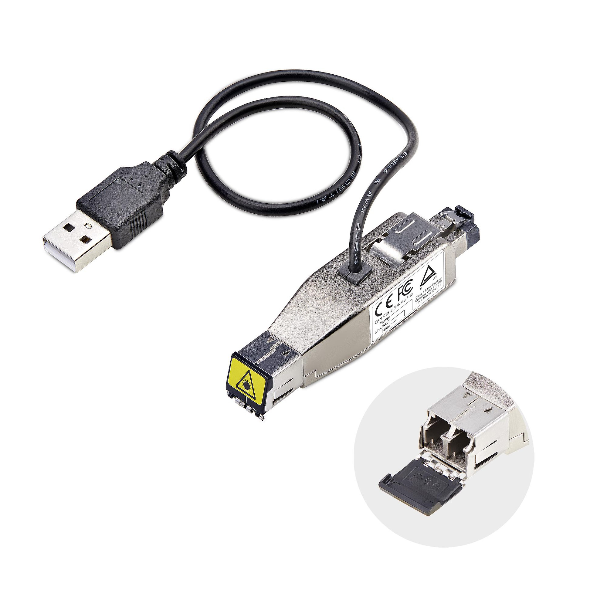 StarTech.com Gigabit Fiber to RJ45 Ethernet Media Converter, Micro Mini - Medienkonverter - 1GbE - 1000Base-T, 1000Base-LX - RJ-45 / LC Single-Mode / LC Multi-Mode - 1310 nm - TAA-konform (D01ML55U-FIBER-MEDIA)