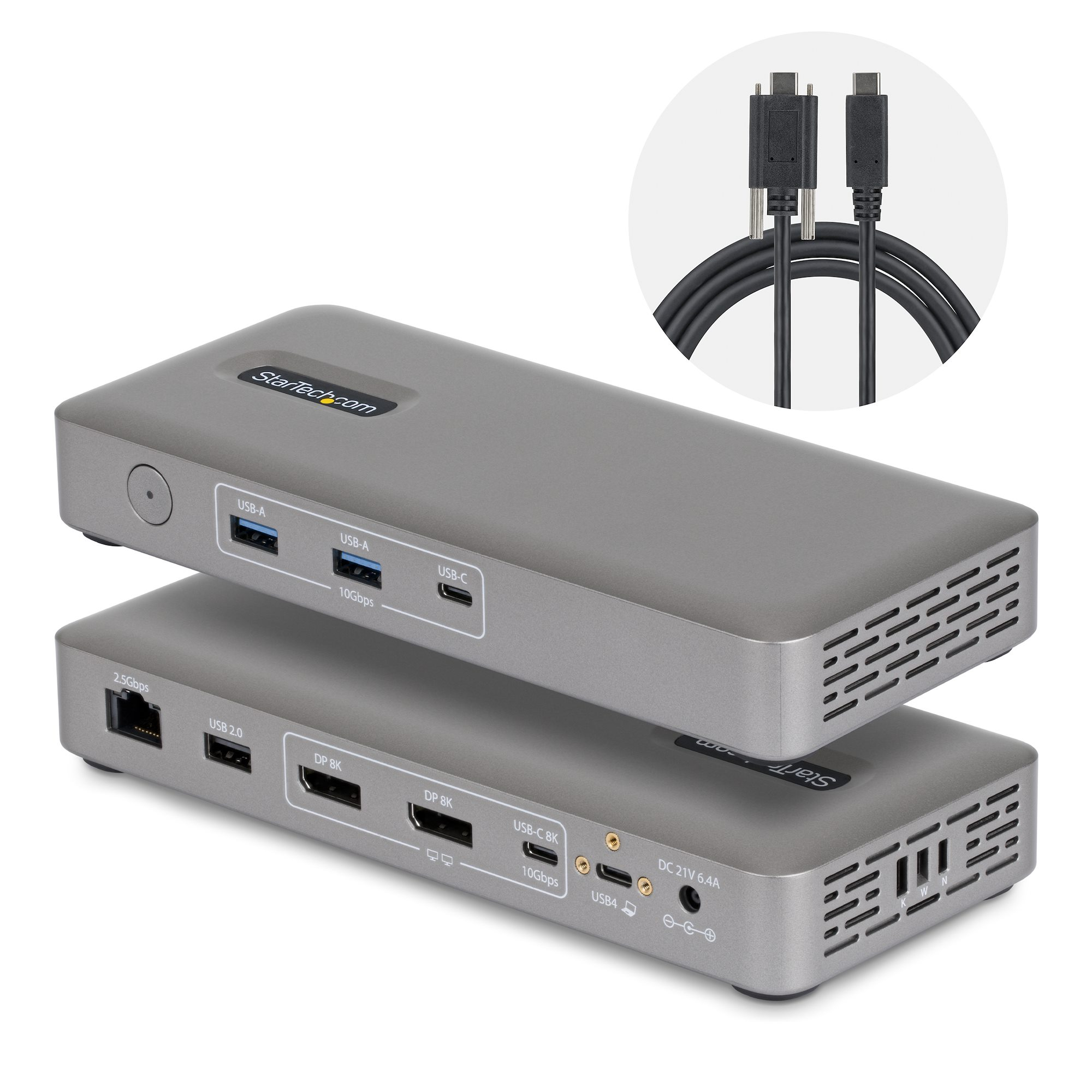 STARTECH COMPONENTS Dual-DP USB4 Dock 100W PD Driverless (208UE-USB4-DOCK)