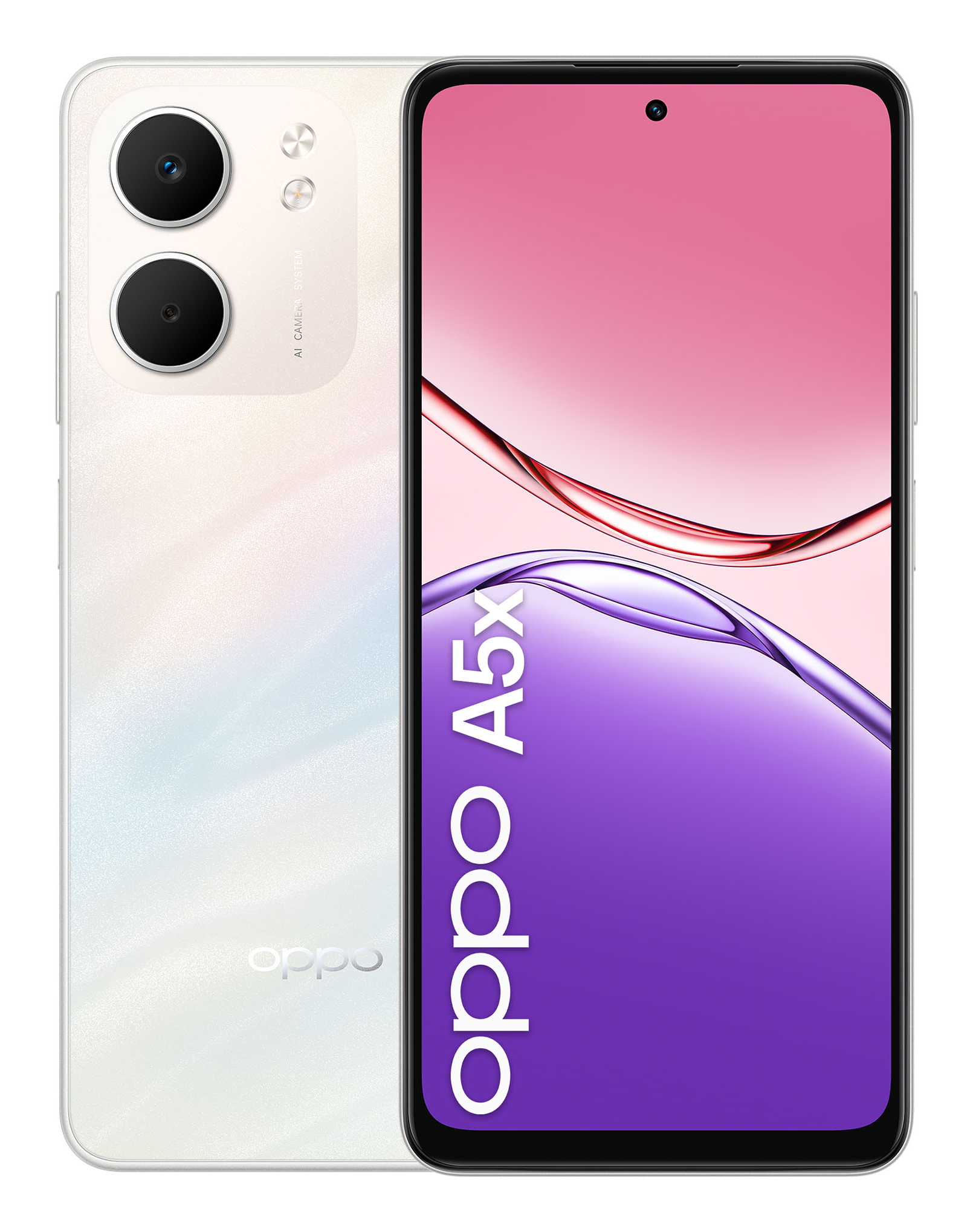 OPPO A5x 4G 4GB+128GB, 6,67-Zoll 90 Hz, 32-MP, 6000-mAh, Laser White  (OPPOA5X128WHT)