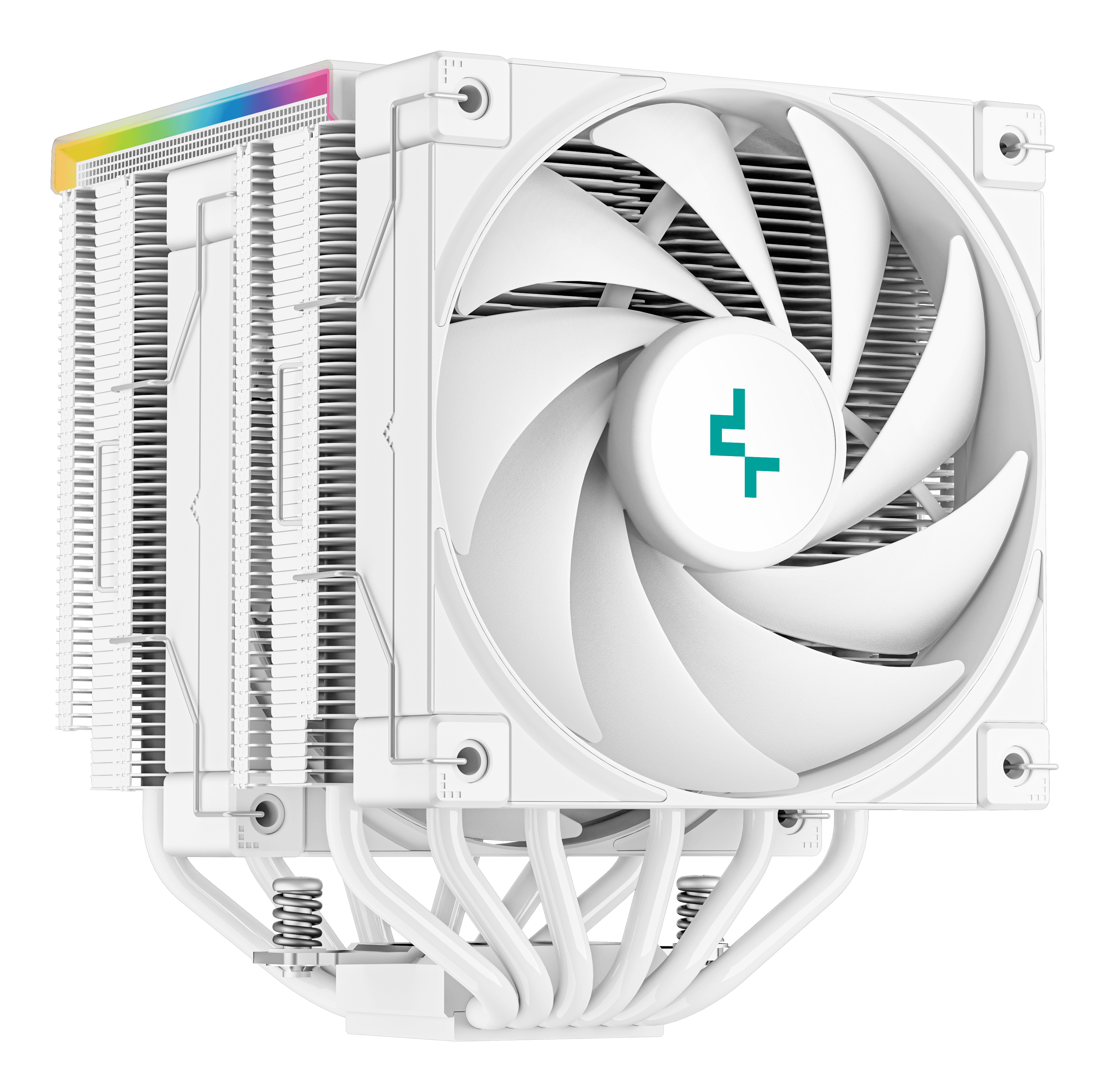 DeepCool AK620 Digital WH. Typ: Luftkühlung, Lüfterdurchmesser: 12 cm, Maximaler Luftstrom: 68,99 cfm, Maximum Luftdruck: 2,19 mmH2O. Breite: 138 mm, Tiefe: 129 mm, Höhe: 162 mm. Produktfarbe: Weiß (R-AK620-WHADMN-G)