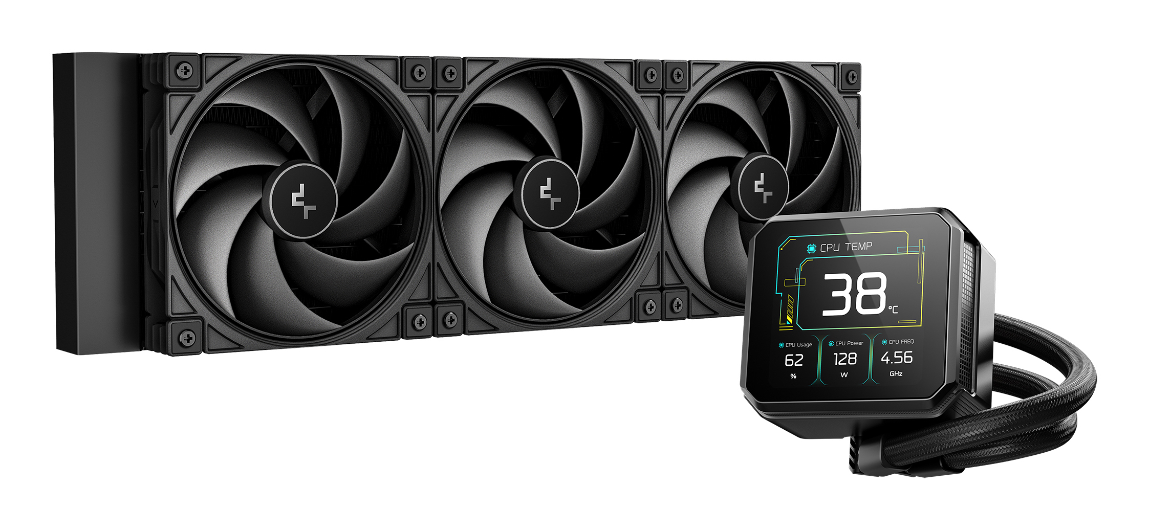 K COOLER Wasserkühlung Deepcool Spartacus 360 LCD black (R-SPT360-BKDSMP-G-1)