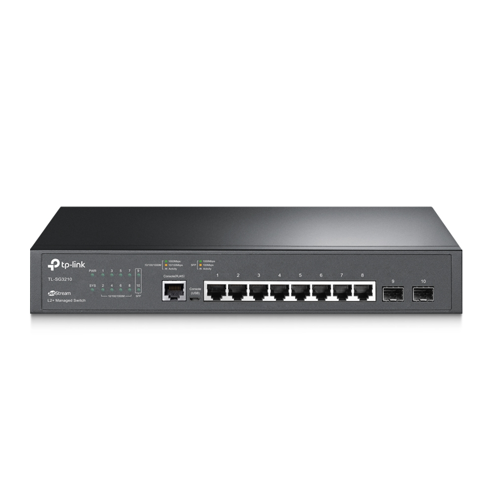 TP-LINK TP-LINK TL-SG3210 8-Port Gigabit L2 Managed Switch 2x SFP