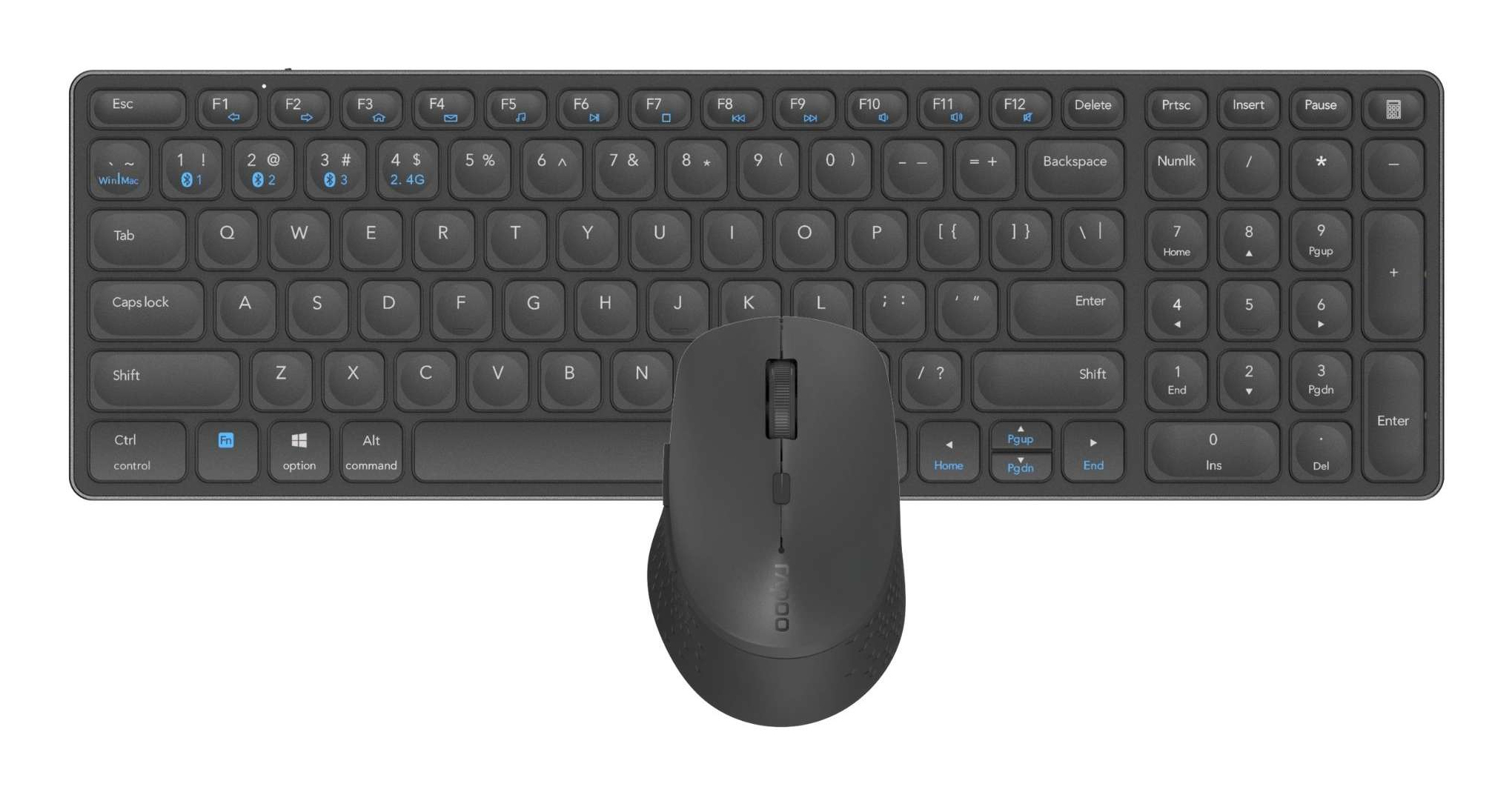 9700M Set (DE) Kabelloses Tastatur-Set dunkelgrau