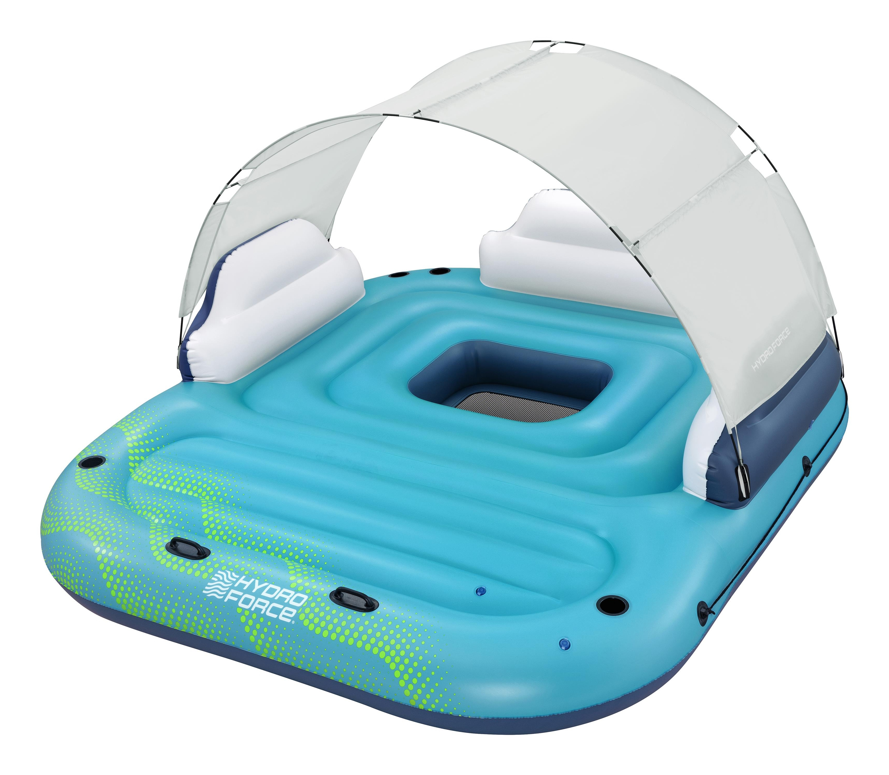 Bestway Badeinsel Hydro Force Sonnenlounge 5 Personen aufblasbar Poolinsel