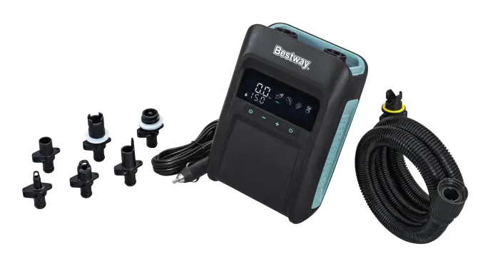 Bestway Elektropumpe Luftpumpe Pumpe Powergrip 12V Camping Hochdruck 250l min