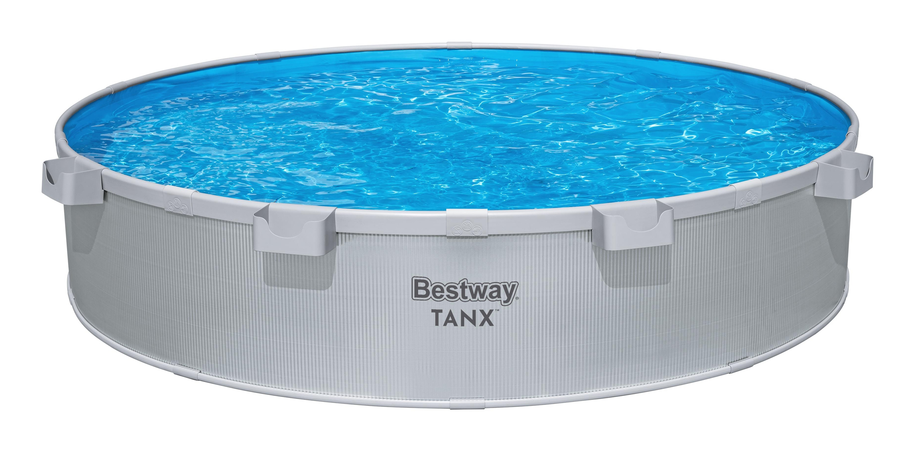 Bestway Stahlwandpool Stahlrahmenpool Tanx 305x61cm Pool mit Filterpumpe rund