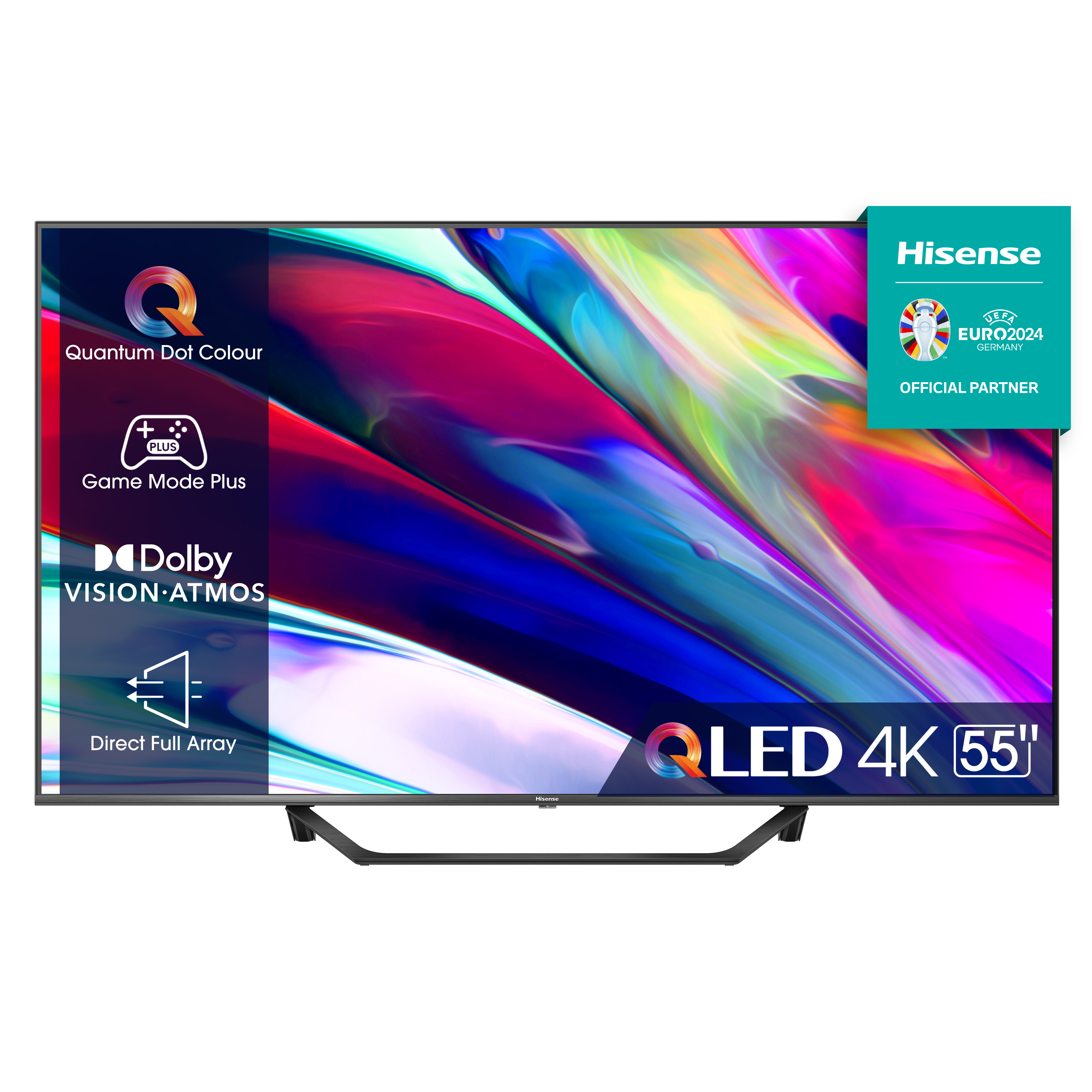 55A7KQ 139 cm (55") QLED-TV, 4K Ultra HD, Smart-TV, DVB-T2/DVB-C/DVB-S2, Sprachsteuerung