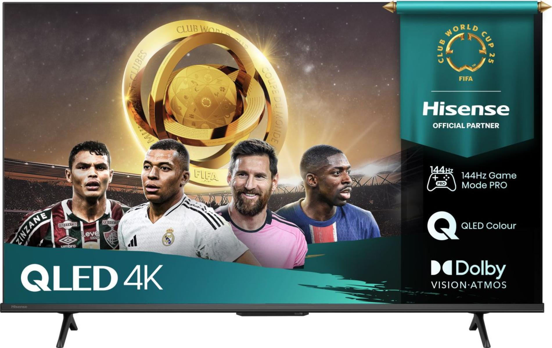 Hisense 43E77Q Pro, QLED-Fernseher - (108 cm (43 Zoll), schwarz, UltraHD/4K, Tripple Tuner, USB Recording, Time Shift, 144Hz Panel) [Energieklasse F] (43E77QPro)