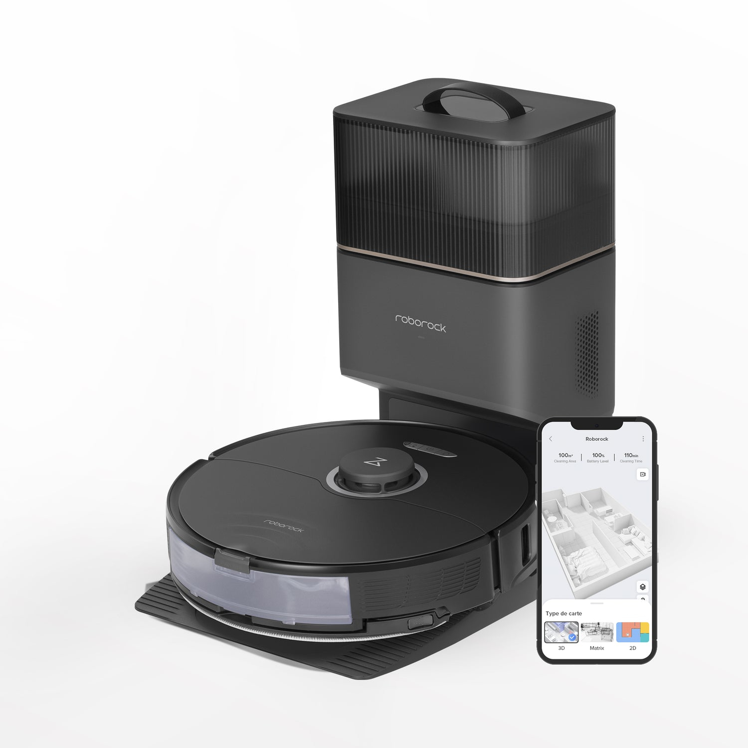 Roborock Robot Vacuum Cleaner S8+ black Schwarz (S8P52-00) (S8P52-00) - Sonderposten