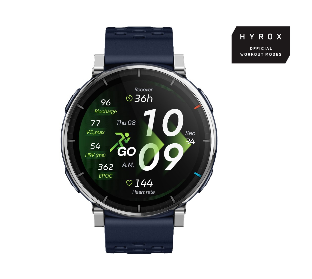 Amazfit Active 3 Premium Dark Blue Smartwatch HYROX-Modus (W2558GL2N)