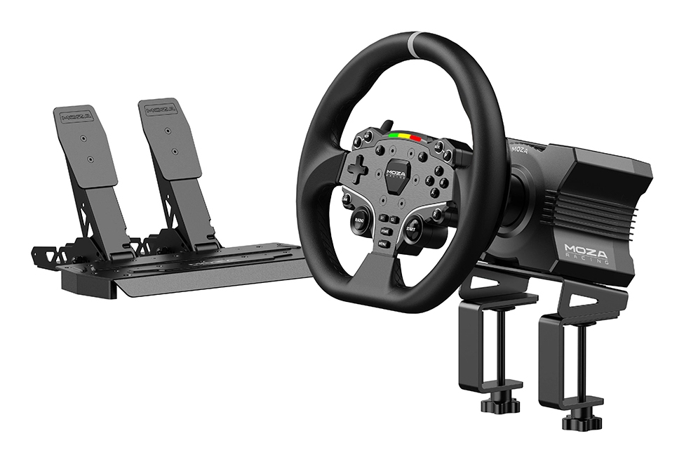 R5 Racing Set Lenkrad mit Pedalen schwarz
