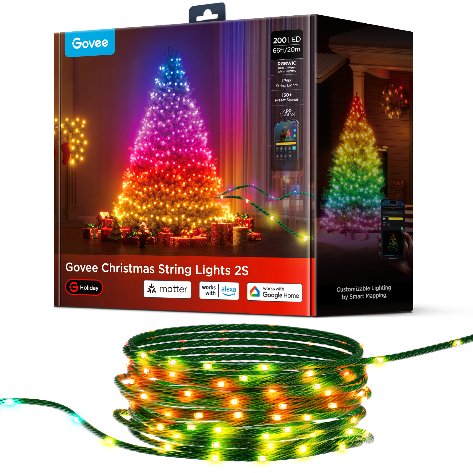 Govee Lichterkette für Weihnachten 2S - 20m - 2er-Set