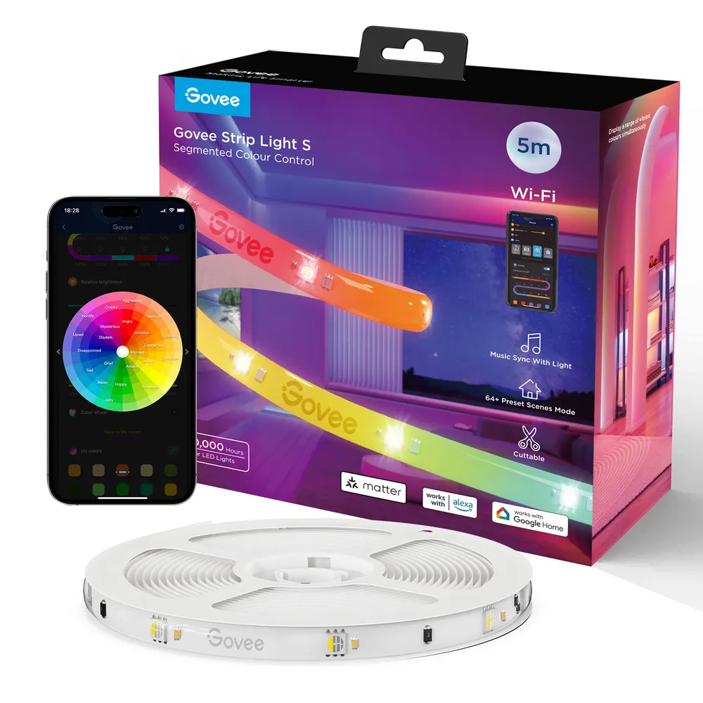 Govee Lichtband - 5m + Wifi & BLE Light Bulb 800 lm