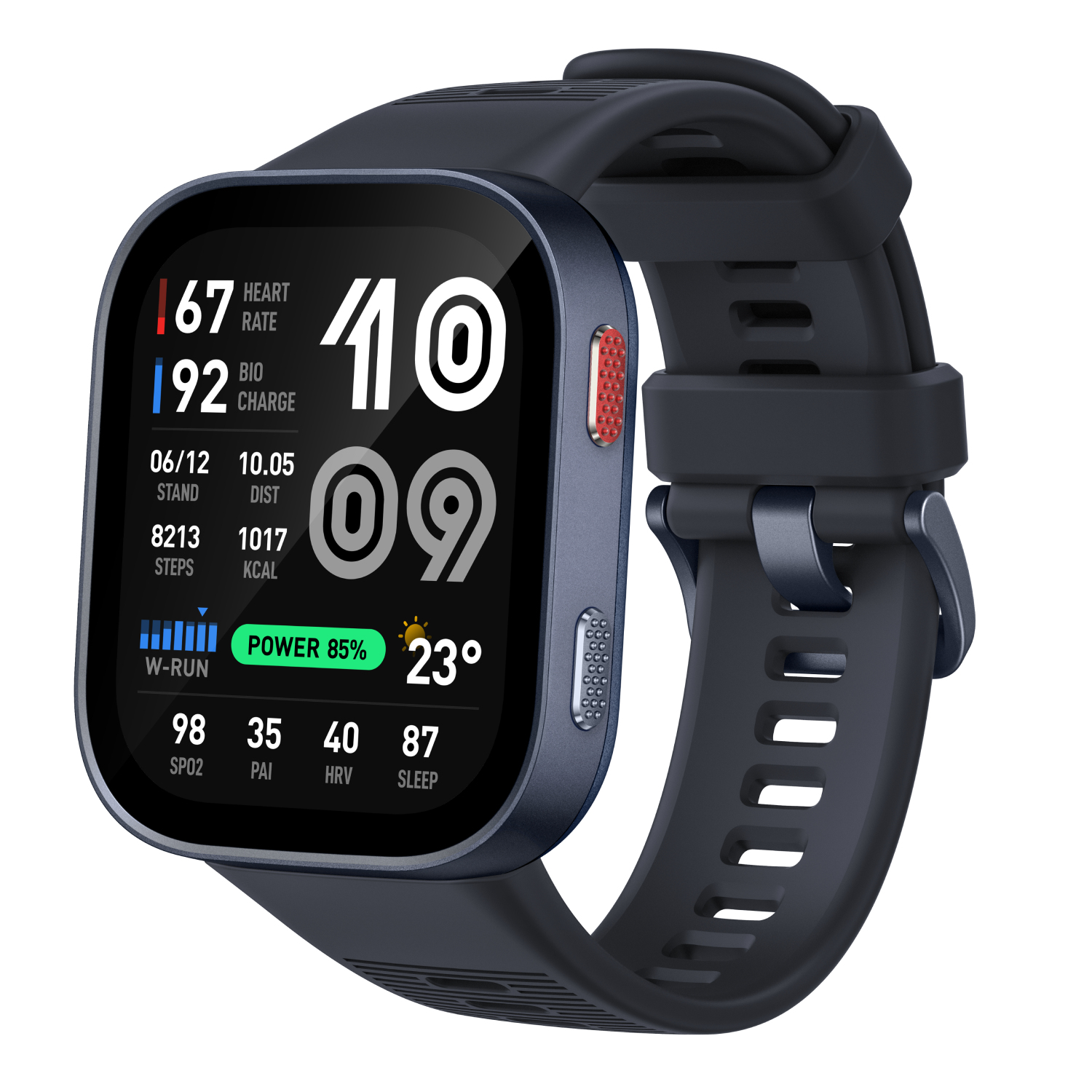 Amazfit Bip Max, Dark Blue Smartwatch (Herzfrequenzmessung, Schrittzähler)