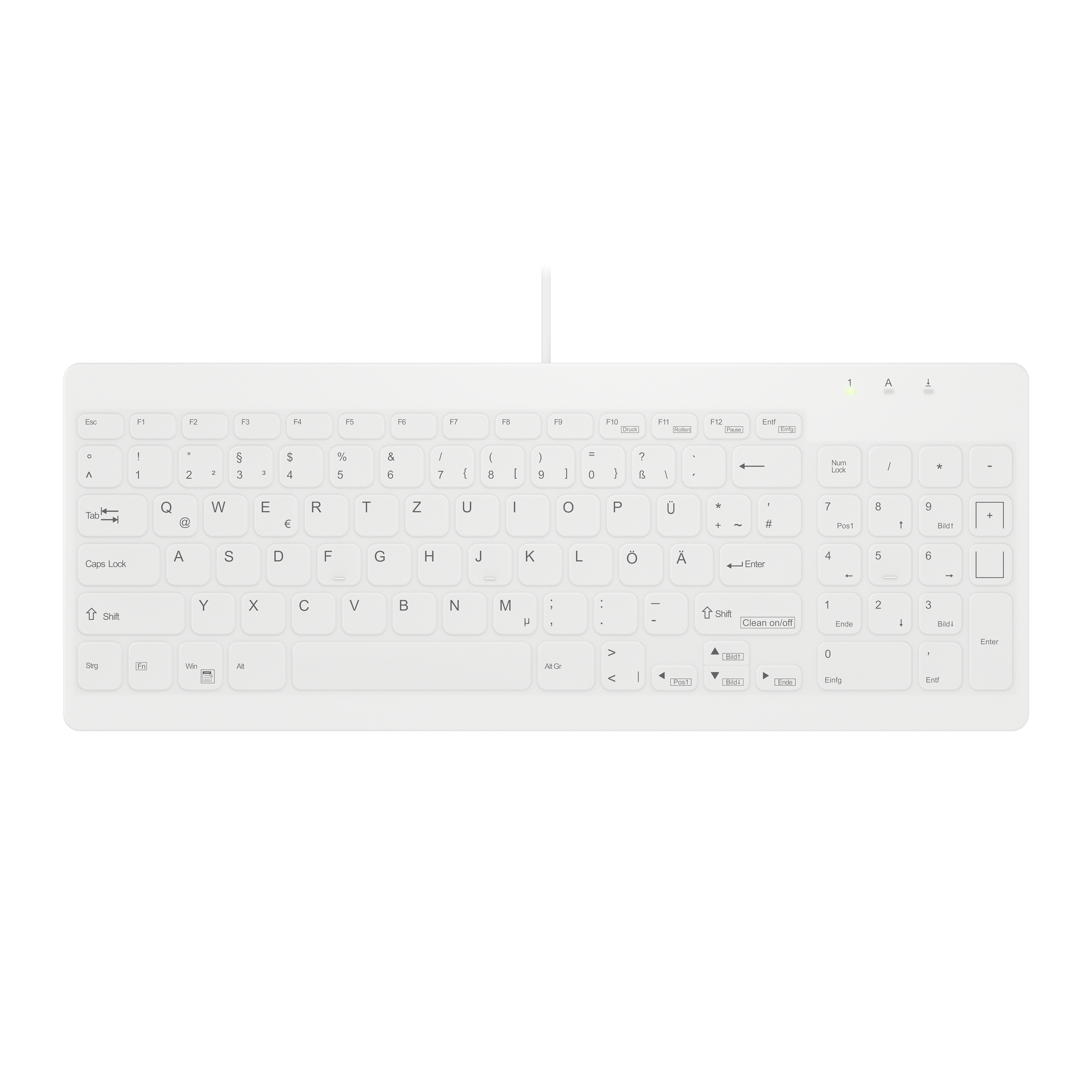 Active Key AK-C7012 Hygiene Tastatur - Deutsch - Weiß