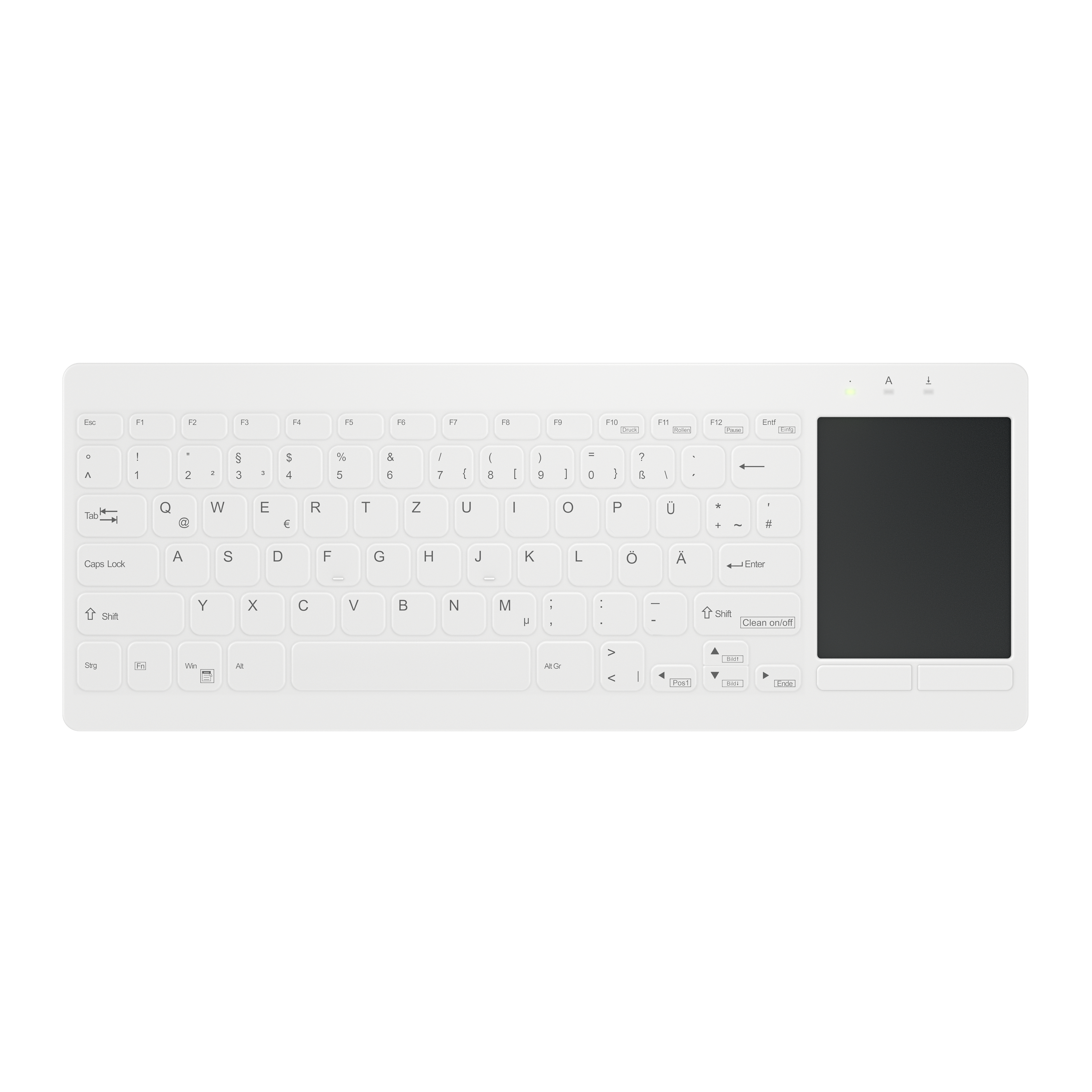 Active Key MedicalKey AK-C4412 Tastatur mit Touchpad - QWERTZ Deutsch - Weiß