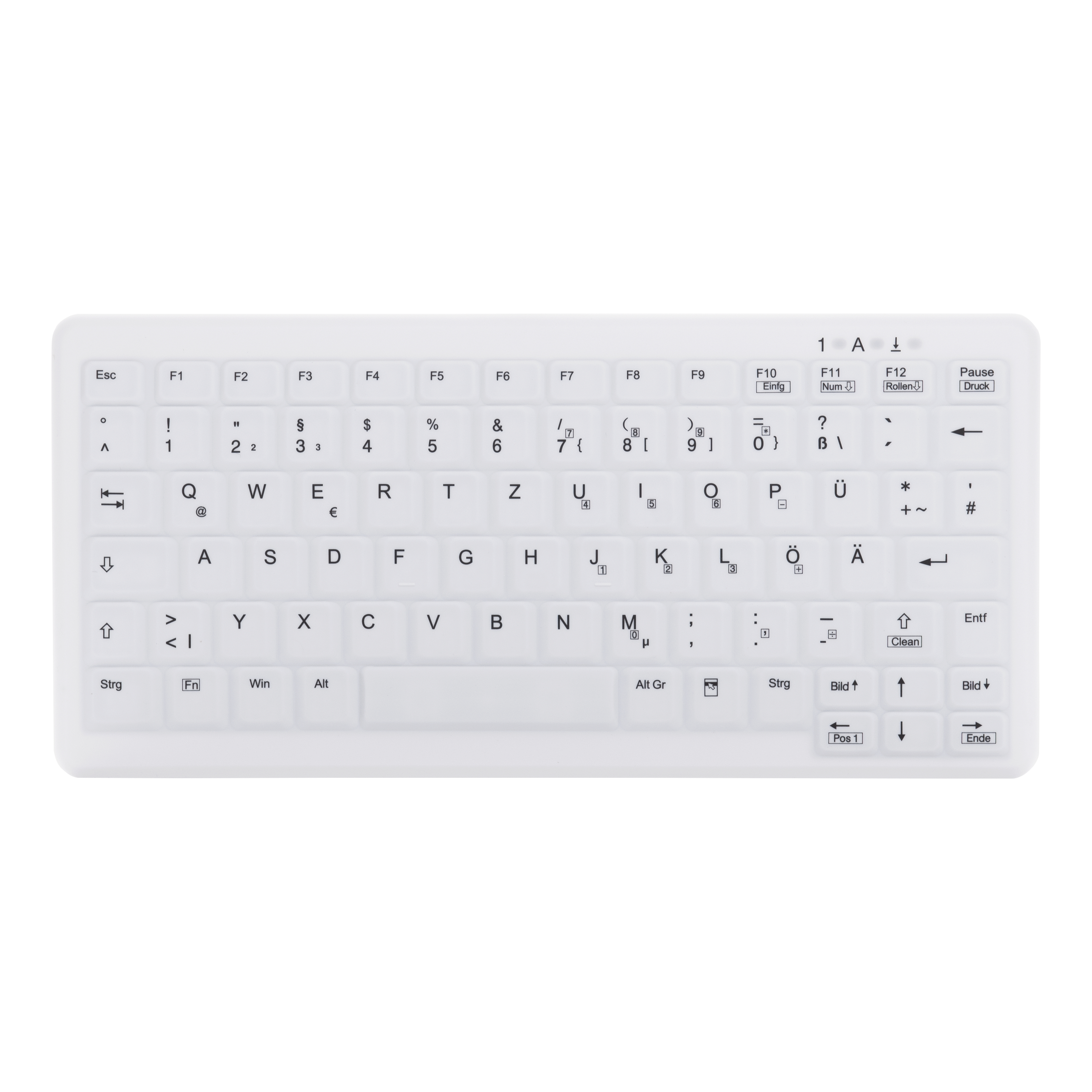 CHERRY Active Key MedicalKey AK-C4110 - Tastatur - kabellos - 2,4 GHz - QWERTZ - Deutsch - weiß (AK-C4110F-FU1-W/GE)