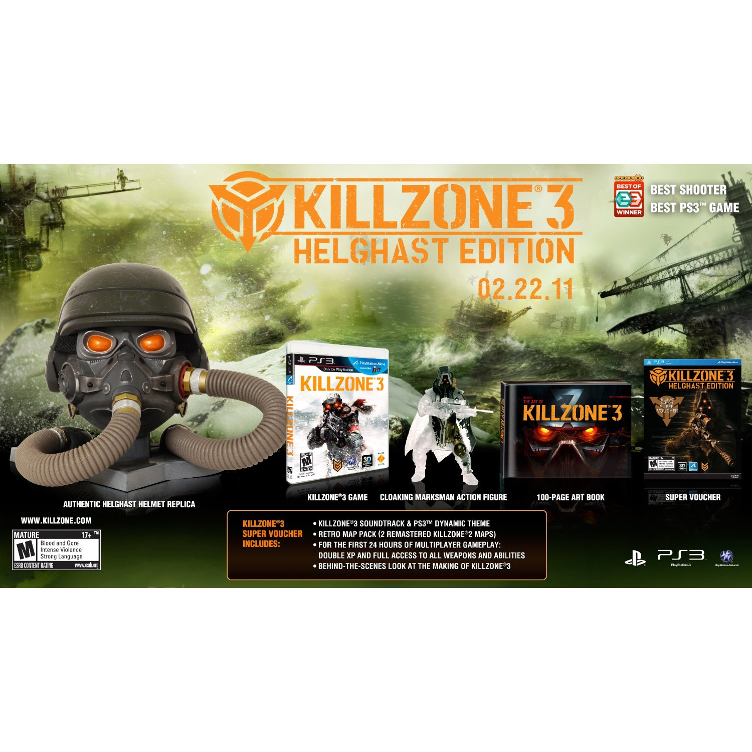 PS3 - Killzone 3 #Helghast Edition (AT Version) (mit OVP) (gebraucht) USK18