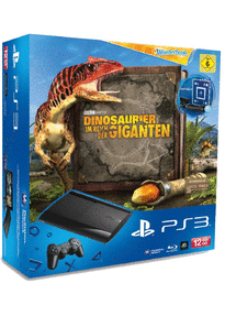 PS3 - Konsole Super Slim 12GB #schwarz + Original Controller + Move Pack + Wonderbook Dinosaurier (mit OVP) (gebraucht)