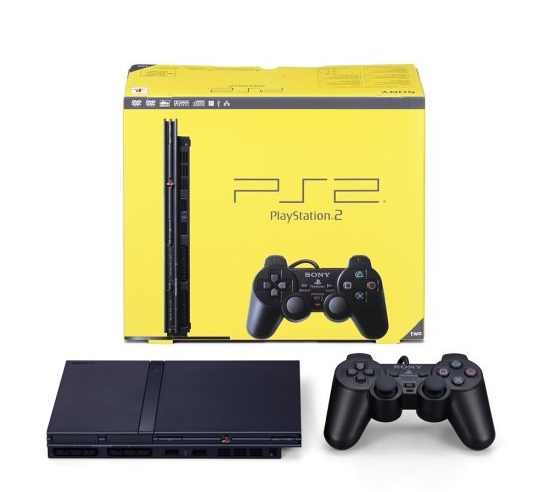 PS2 - Konsole Slim 1G SCPH-7700x #schwarz + Original Controller + Zubehör (mit OVP) (gebraucht)