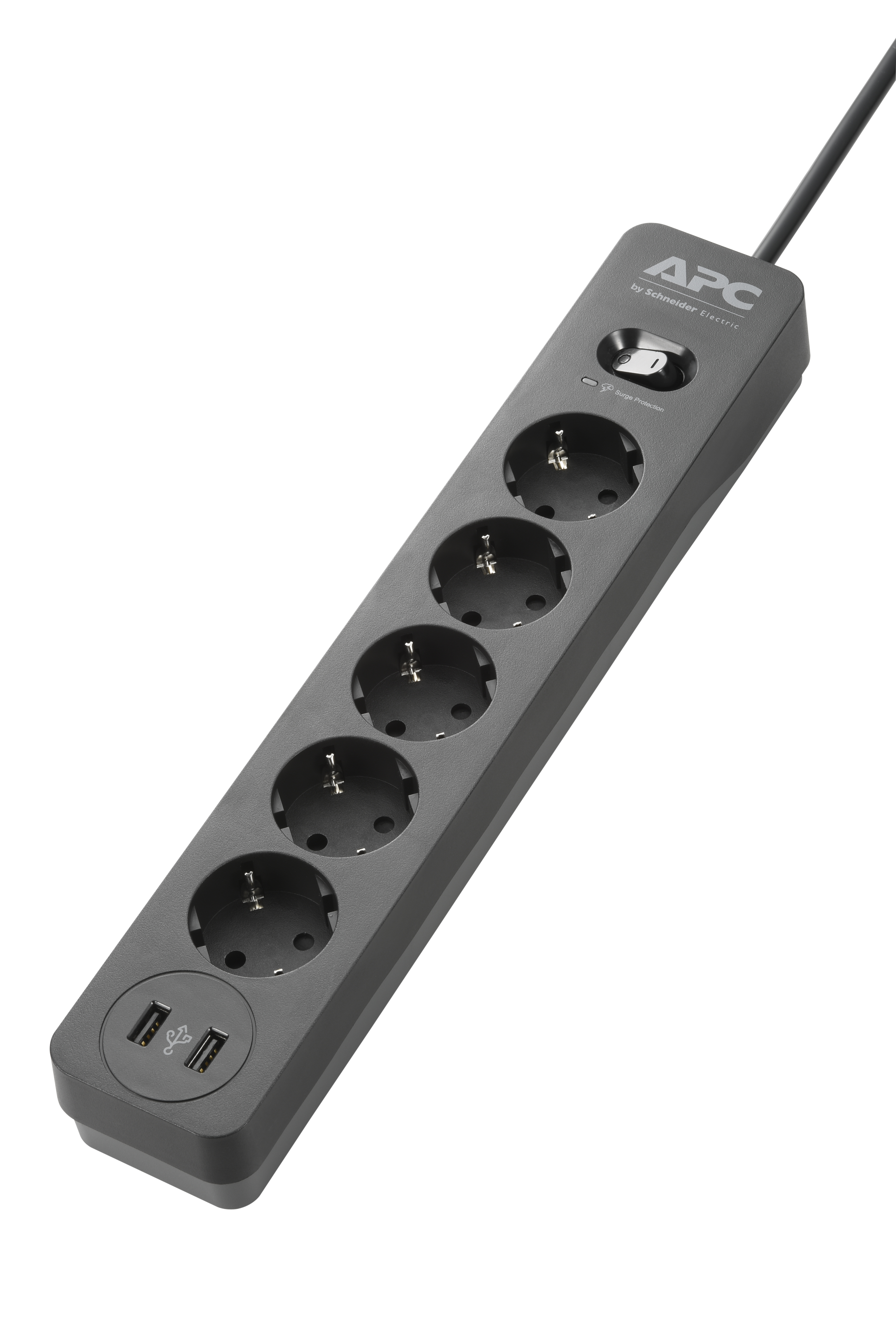Schneider Electric APC Essential SurgeArrest 5 Outlet 2 USB Ports Blac