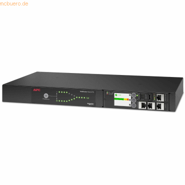 Schneider Electric APC RACK ATS, 1HE, 16A, 230V 2 C20 IN, 8 C13, 1 C19