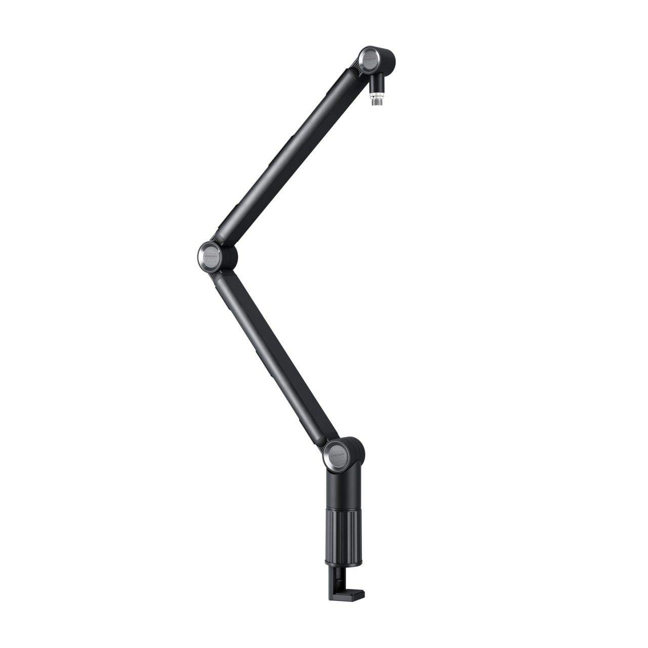 CHERRY XTRFY Ngale Boom Arm - Befestigungskit (Auslegerarm, C-Klemme / Durchgangsmontage, Gewindeadapter 3/8 - 5/8) - einstellbarer Arm - für Mikrofon - Aluminium - Schwarz - Tischmontage (CX-NGALE-BOOM-BLACK)