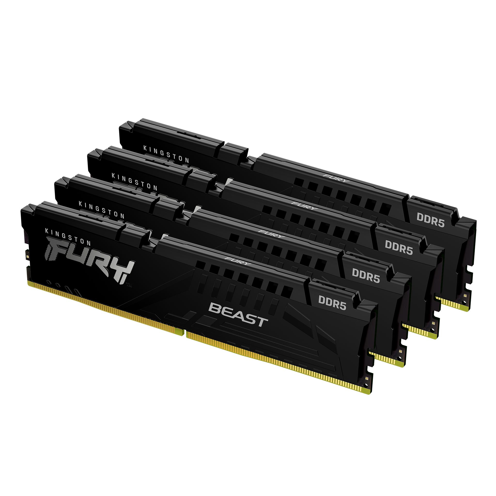 Kingston FURY™ Beast DDR5 Speicher 64GB 5200MT/s CL40 DIMM (4er-Kit) Schwarz XMP