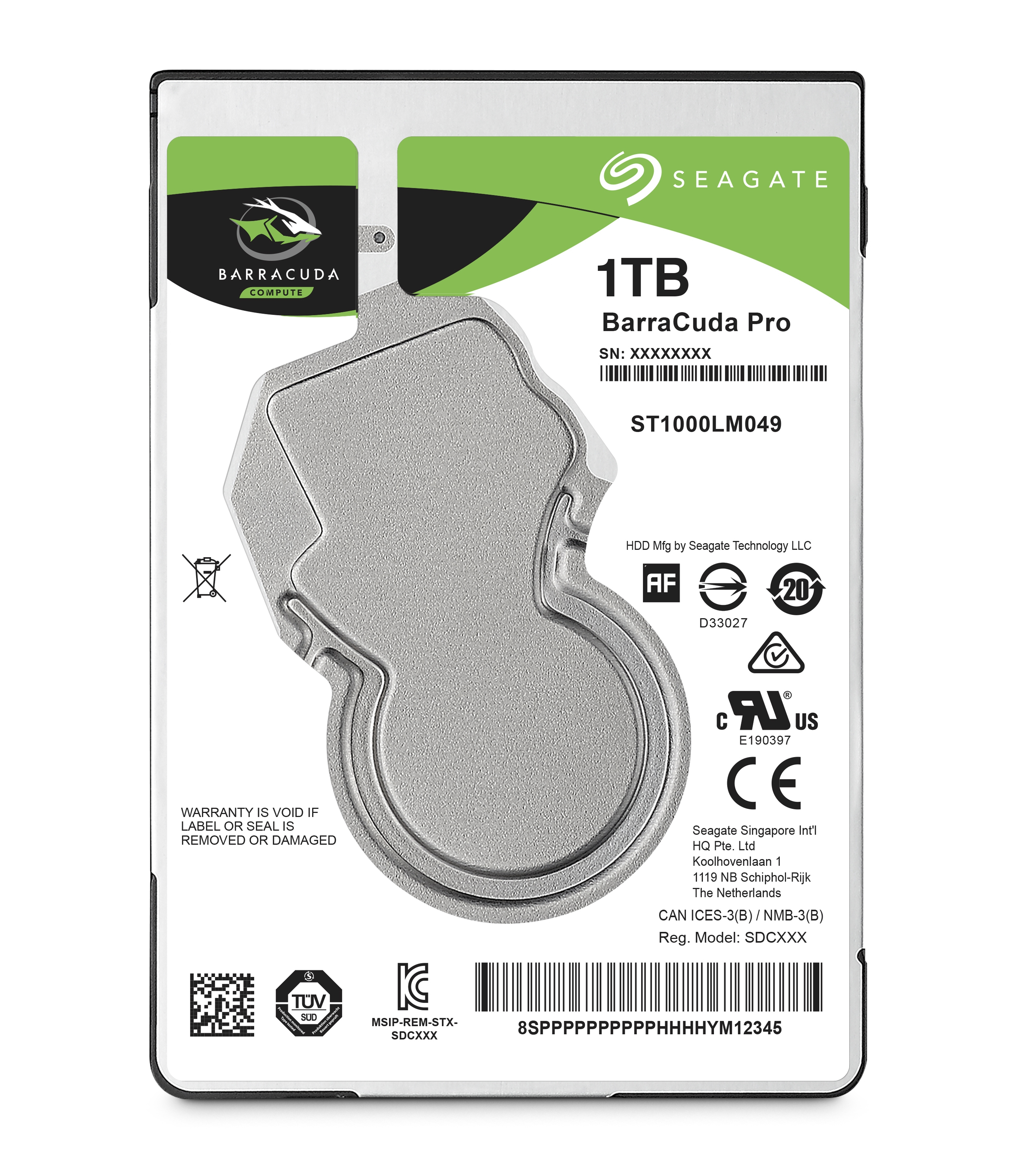 Seagate BarraCuda (7200 U/min) 1 TB interne HDD-Festplatte